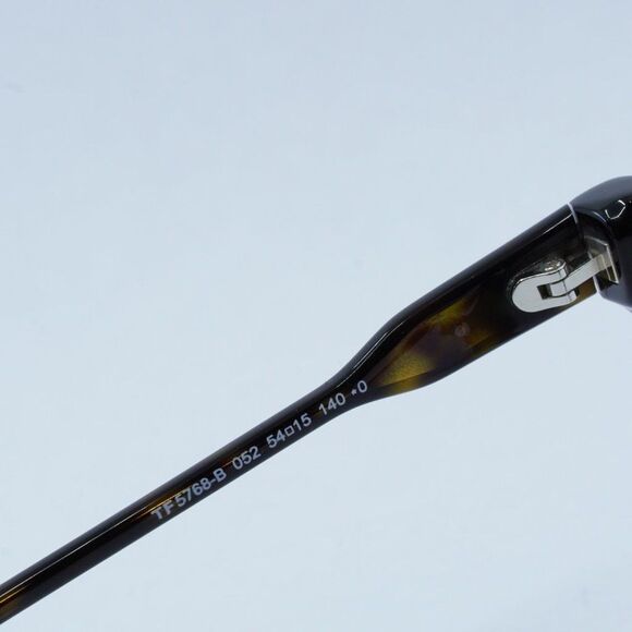 Tom Ford FT5768-B 052 Eyeglasses Havana Square Frame, Blue Light Block Lenses - Picture 9 of 10